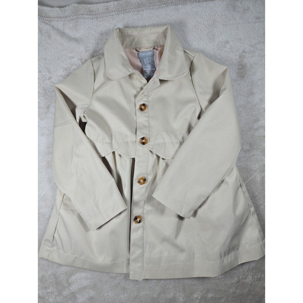 Baby Tahari  Tan Scalloped Trench Coat Size 3T